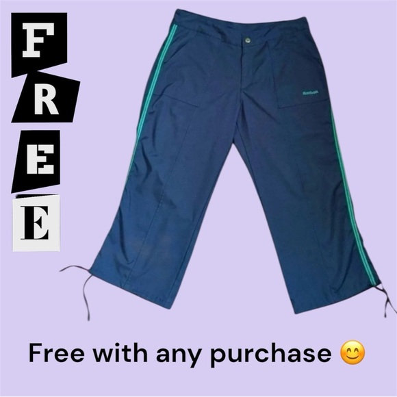 FREE 💟Reebok Active Crop Pants - Picture 1 of 14